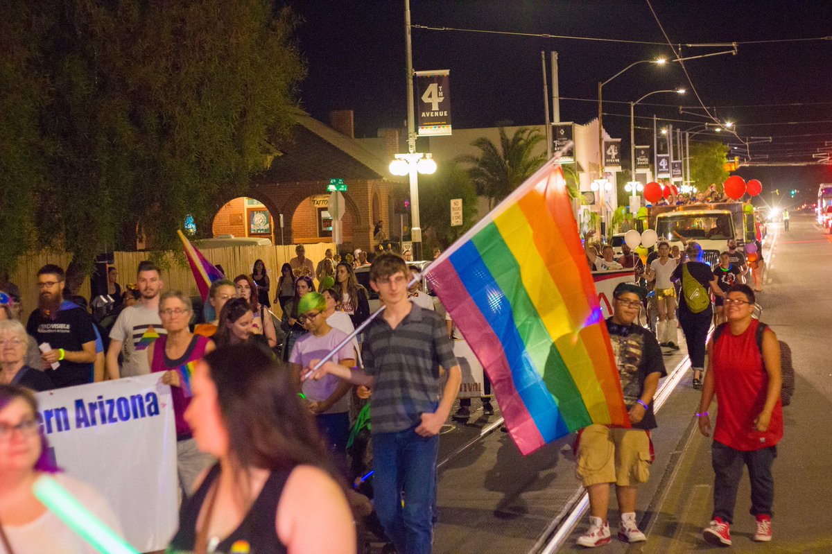 WonderWomenPro's tweet photo. Pictures from Tucsons Pride parade. Small but mighty!

#tucson #tucsonpride #prideparade2017 #downtowntucson #gaypride #gaypride2017 https://t.co/2jgmWztFQz