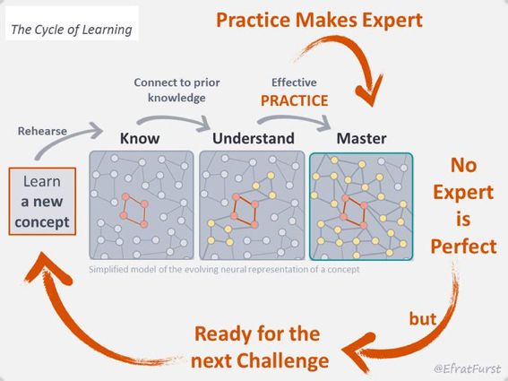 BIDMC_Academy's tweet photo. The cycle of learning from @EfratFurst #PracticeMakesPerfect #Challenges #Education #MedEd https://t.co/Plqmox3hnu