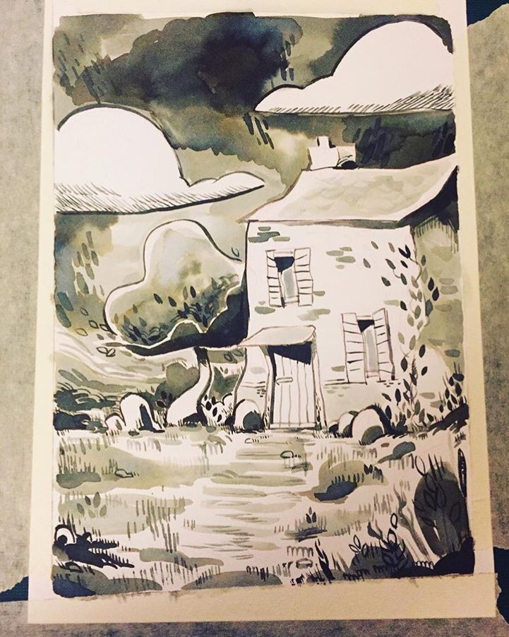 Had a nice evening working on this #inktober for day 15. #inktober2017 
