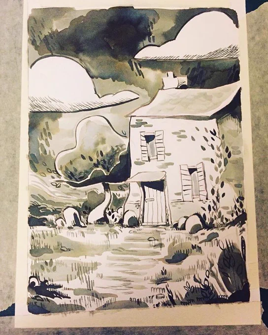 Had a nice evening working on this #inktober for day 15. #inktober2017 