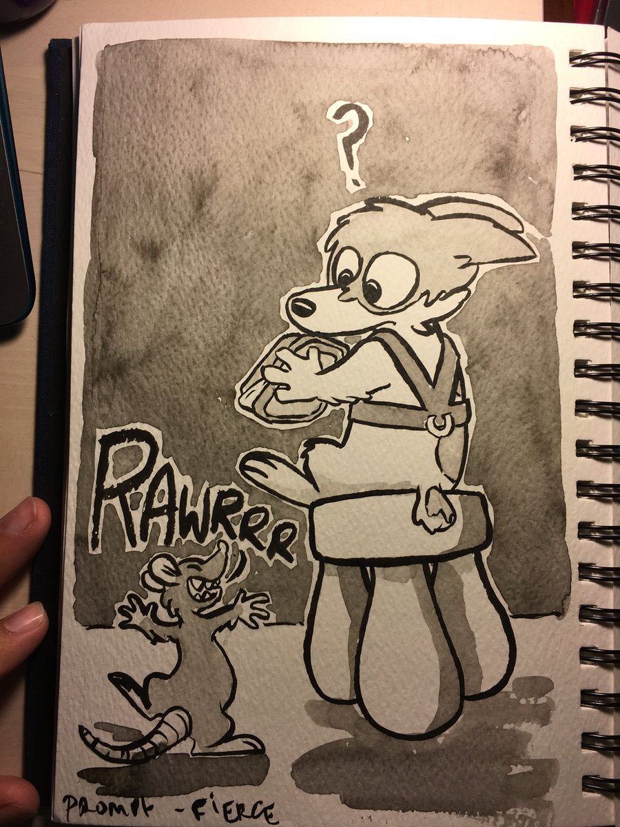 AnnimatedDragon's tweet photo. Inktober 2017 Day 14 &amp; 15
#inktober2017 prompt: fierce &amp; Mysterious. Inks- pentel brush pen &amp; ink Wash. Theme:Lucy. https://t.co/4v1534N86V