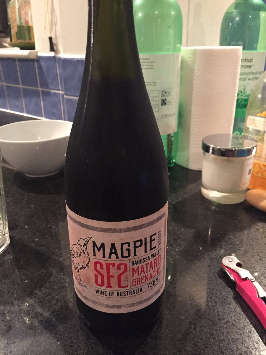 Can thoroughly recommend <a href="/MagpieEstate/">Magpie Estate</a> SF2 with spicy roast chicken. Thanks <a href="/nywines/">Noel Young</a>
