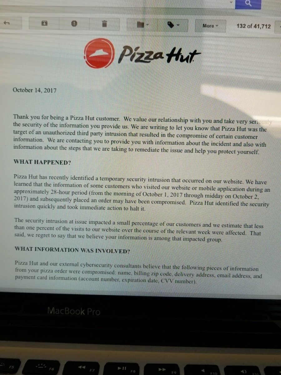 Pizza hut customer service picture
