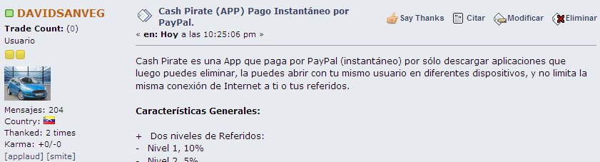 ForoNaranjaEs's tweet photo. #Ganar #Dinero con #APP s

#CashPirate (APP) Pago Instantáneo por #PayPal
https://t.co/5m28yHejcs

#ForoNaranja https://t.co/sCfMnRW1Ju