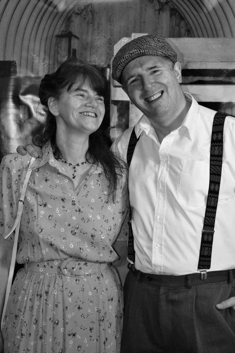 wyntingley's tweet photo. Me and @katy_tingley rocking the 1940s party in #EasterCompton
#BestWifeEver https://t.co/g1CLS9LNr2