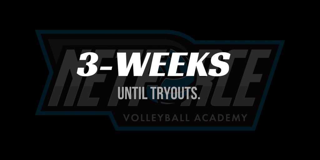 NetForceAcademy's tweet photo. 3 Weeks until NVA Tryouts🔥 Who’s ready!? Visit our website for more information: https://t.co/DTExE2XiyK https://t.co/OSdJZmECXs