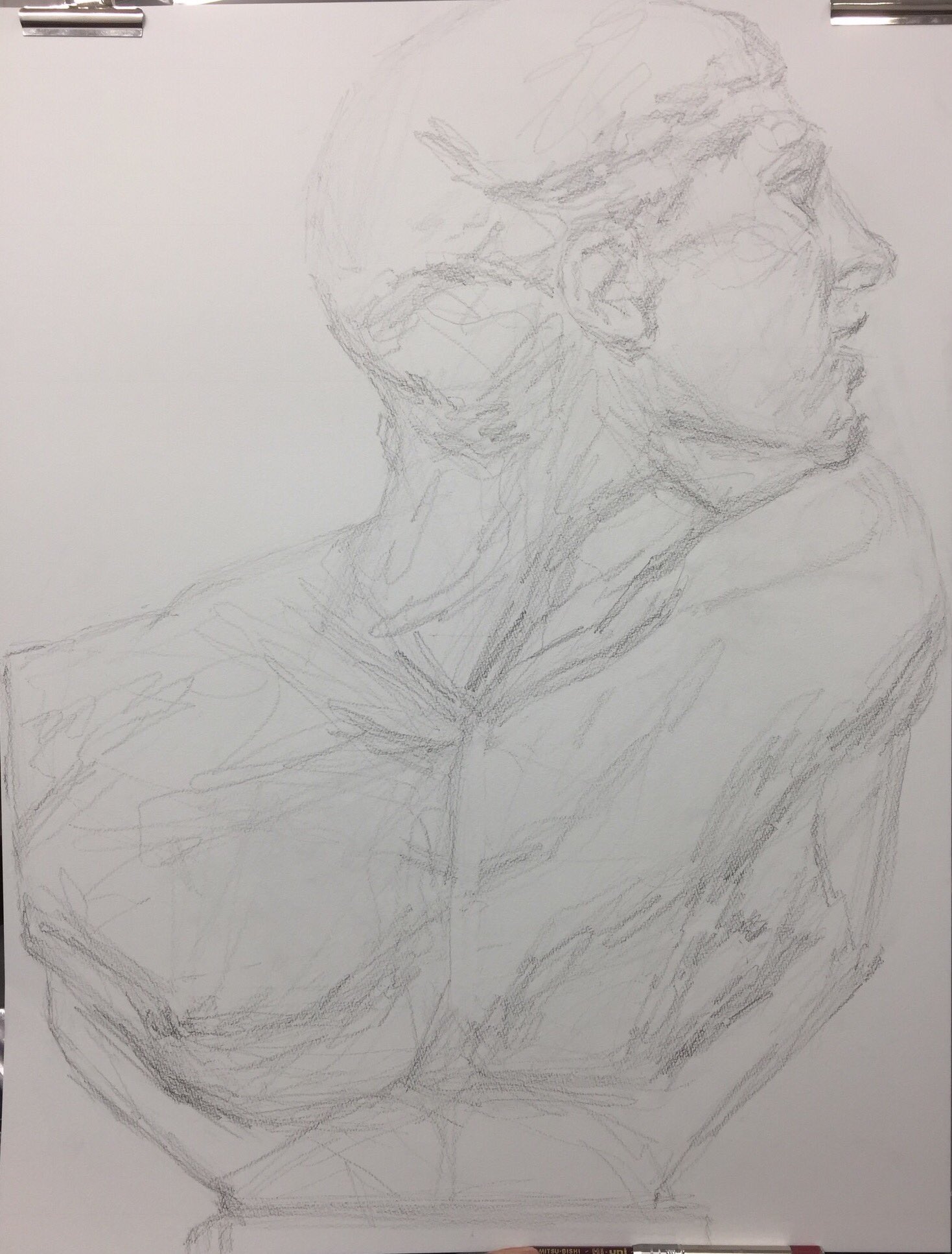 デッサン おかこうき | 2浪 8月 #石膏#石膏デッサン#デッサン#円盤投げ#美