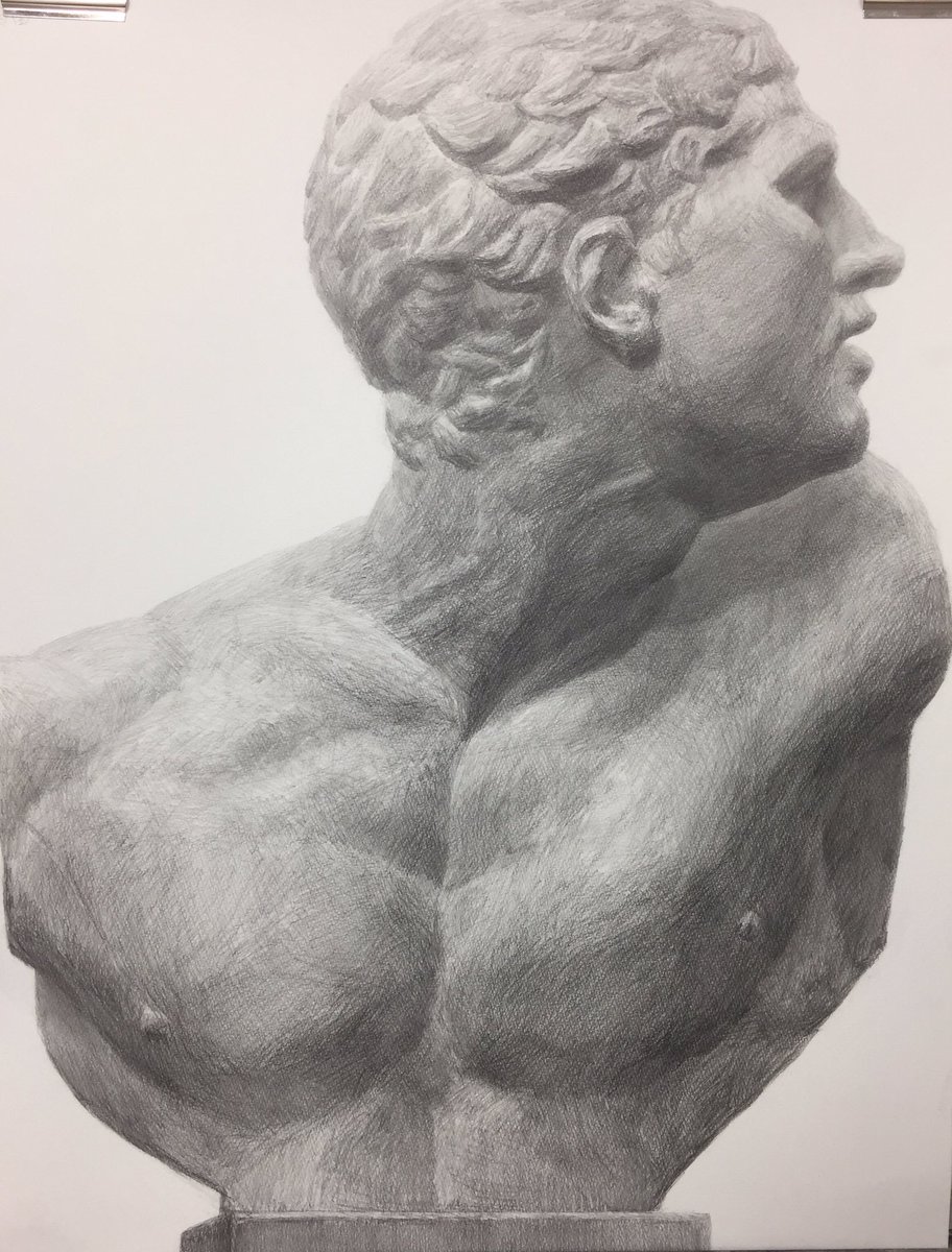 石膏蔵 ボルゲーゼの闘士 美術品 胸像 デッサン 美大 石膏像