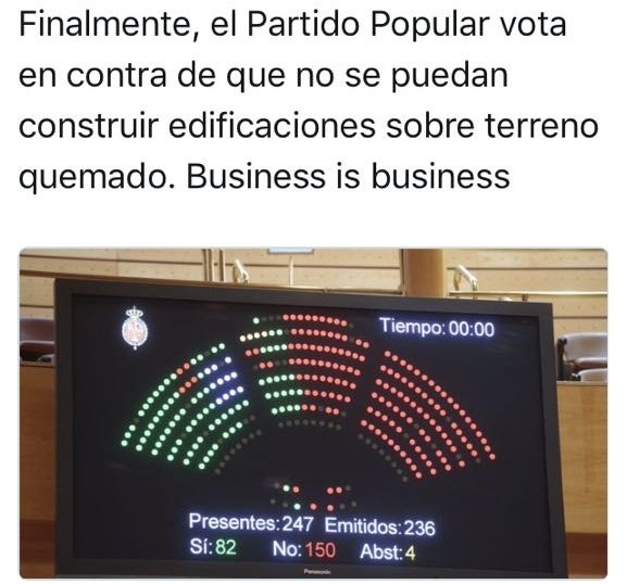 Neustru's tweet photo. Políticas d @PPopular en Galicia. Se quema para especular y edificar! Que no te engañen: no es "desastre natural" es "política urbanística" https://t.co/PfBURD82Li