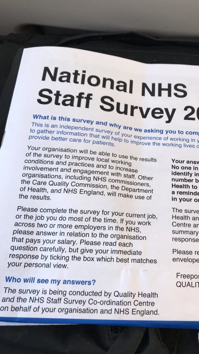 Have you had your say? Have you completed your NHS staff survey 2017? #nhssurvey @WyeValleyNHS