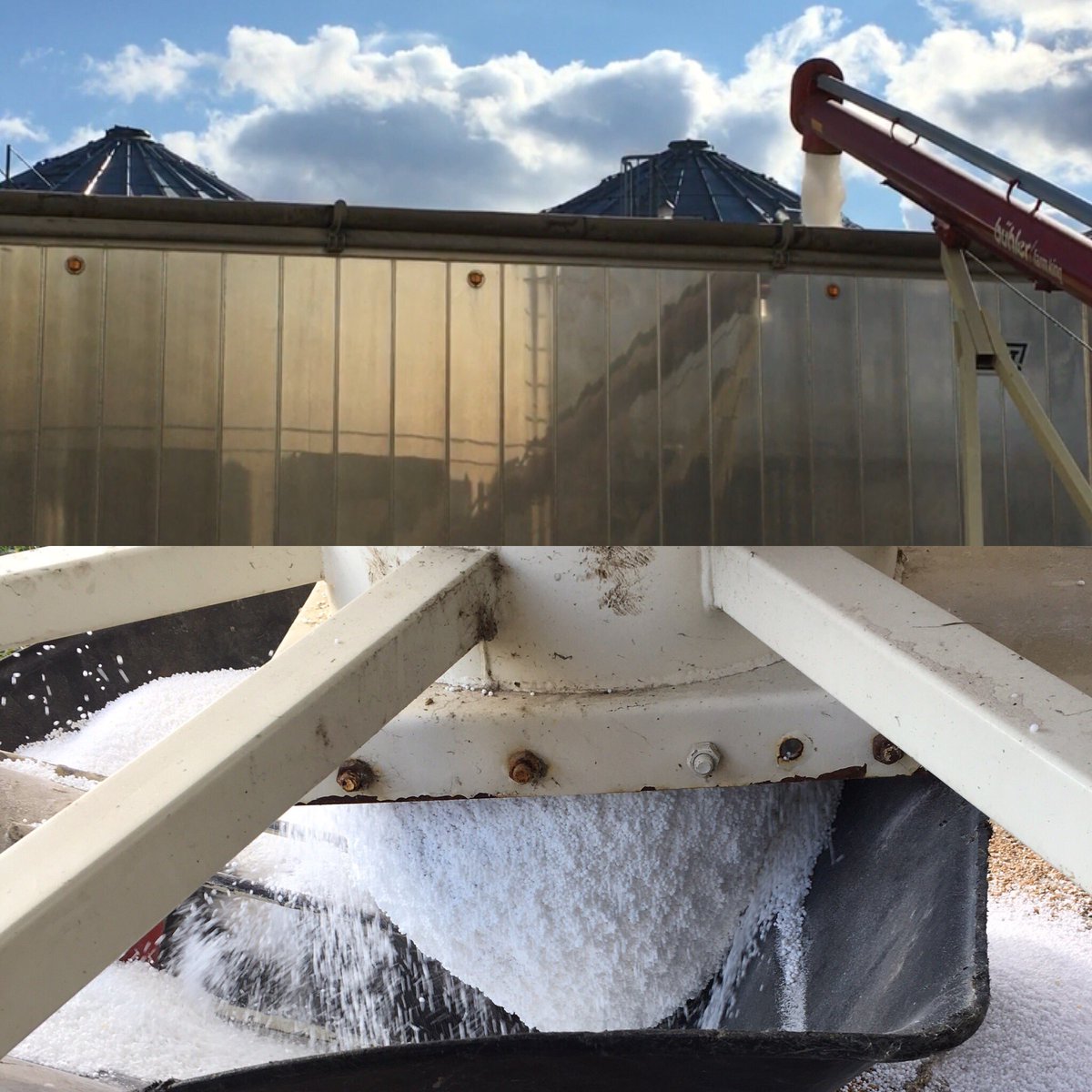 Top: how urea SHOULD flow. 
Bottom: how it DID flow. Or not. 😡