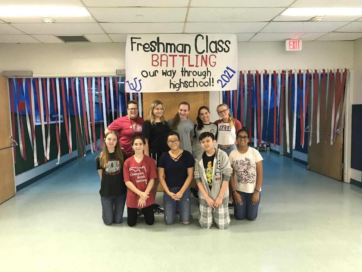 "Freshman class battling our way through high school." Lets go class of '21.