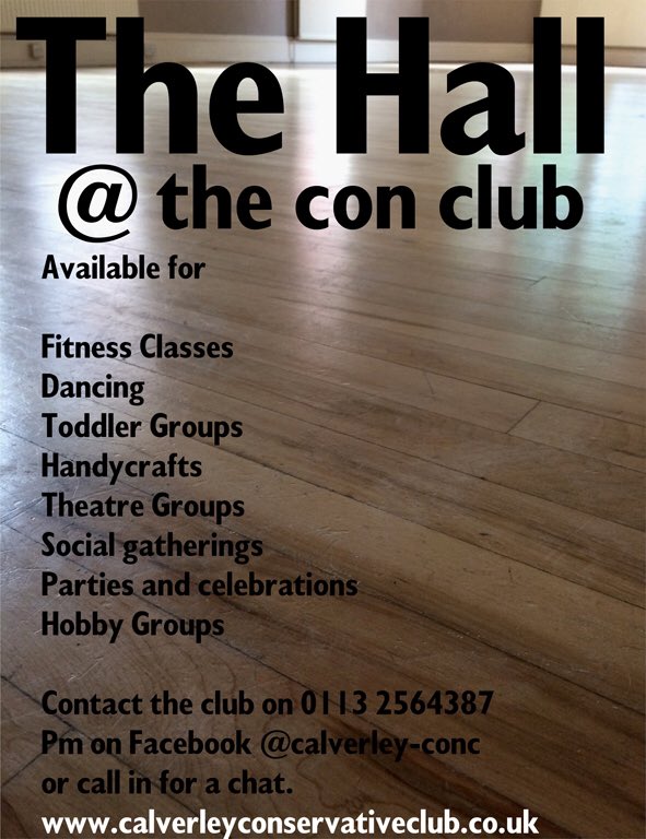 CalverleyConc's tweet photo. #calverley #groups #parties #venue https://t.co/zfnklATZs5
