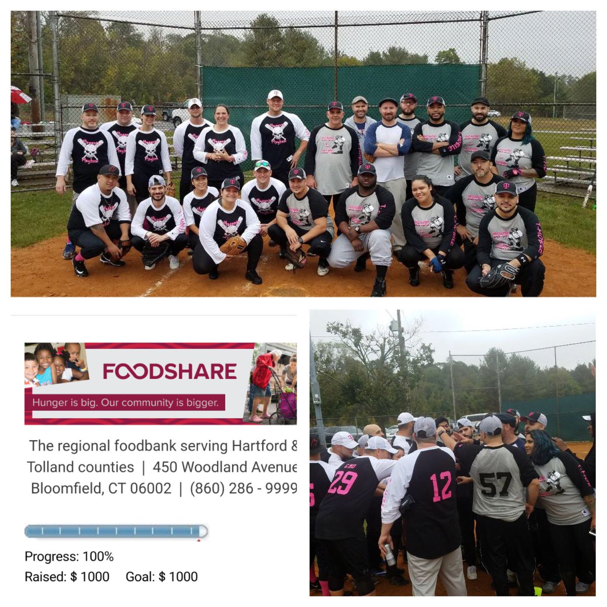 RonSmitty15's tweet photo. @TMobile #CentralCT retail raising 💰 #FoodshareCT @GerryMoreau77 , Gerald Sirois & Team WELL DONE 👏🏻👏🏻@JonFreier @thayesnet @John_Dief https://t.co/5sD0IWYY84