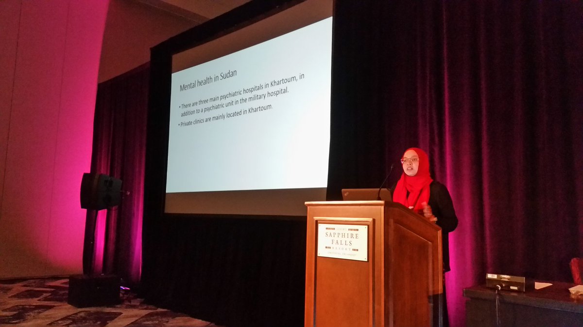 Prof_TGSchulze's tweet photo. #WCPG2017 Dr. Safaa Rahim from Khartoum/Sudan presenting on mental health research in her country. ISPG helped lift the travel ban! https://t.co/8qi4cnFkna