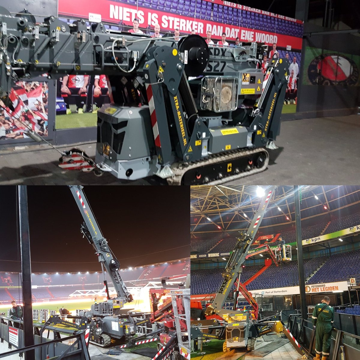 Zaterdagnacht in de kuip mogen werken is altijd leuk! #minijskraan  #jekko #teamxtra