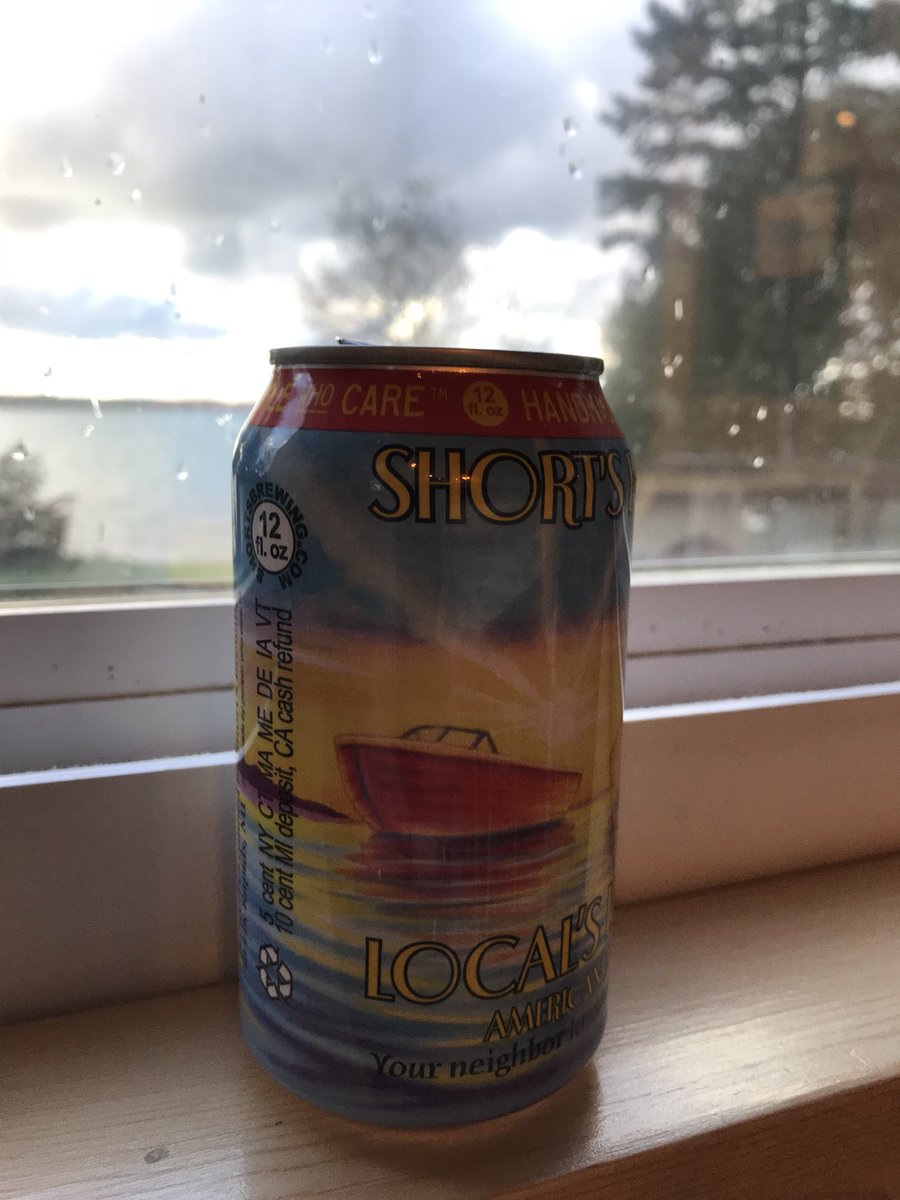 pbass447's tweet photo. Drinking with the locals in northern Michigan. A tasty American lager.#shortsbrewing#visitupnorth https://t.co/2YdF9NoCct
