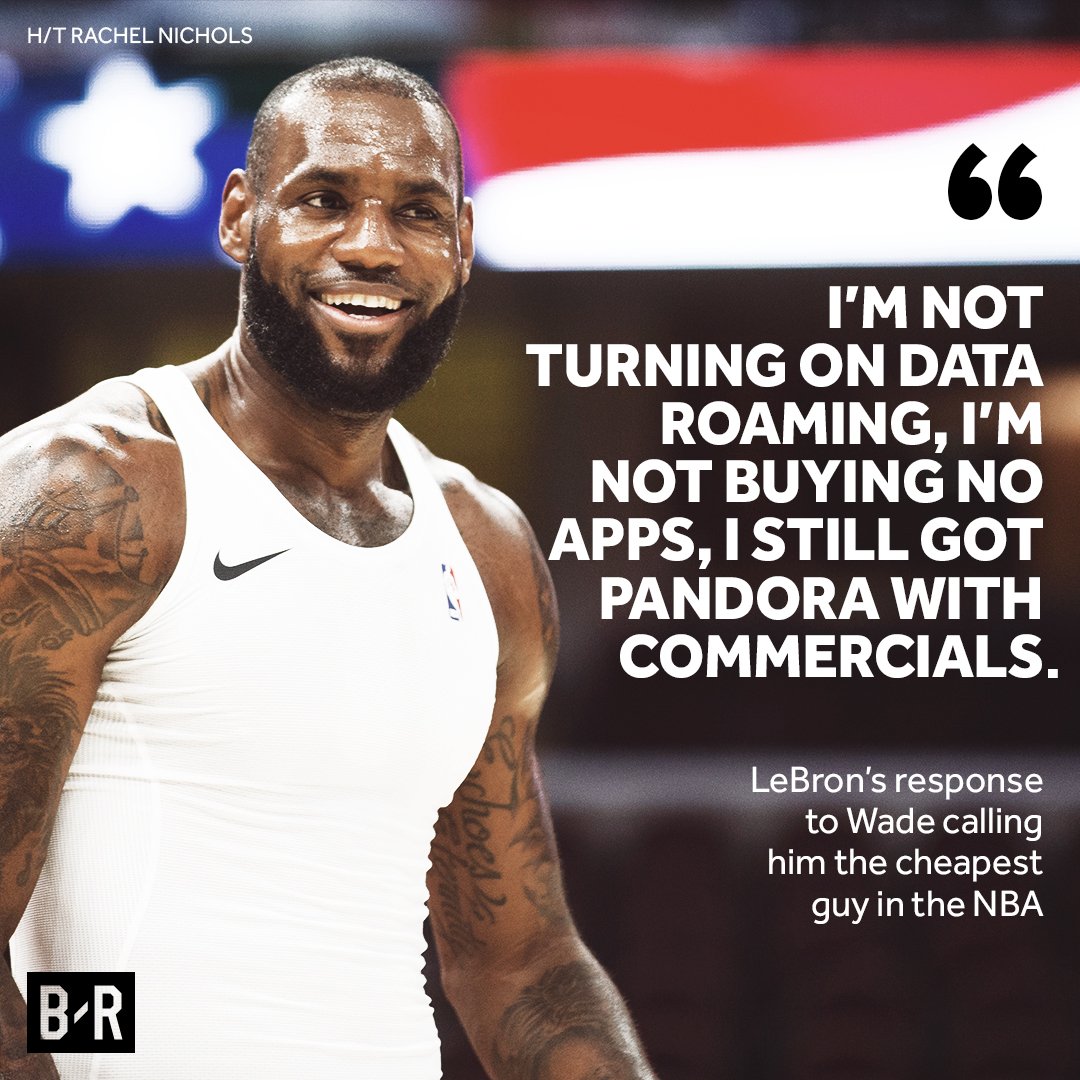 BleacherReport's tweet photo. LeBron keeps it real 😂 https://t.co/EYe8epzNCY