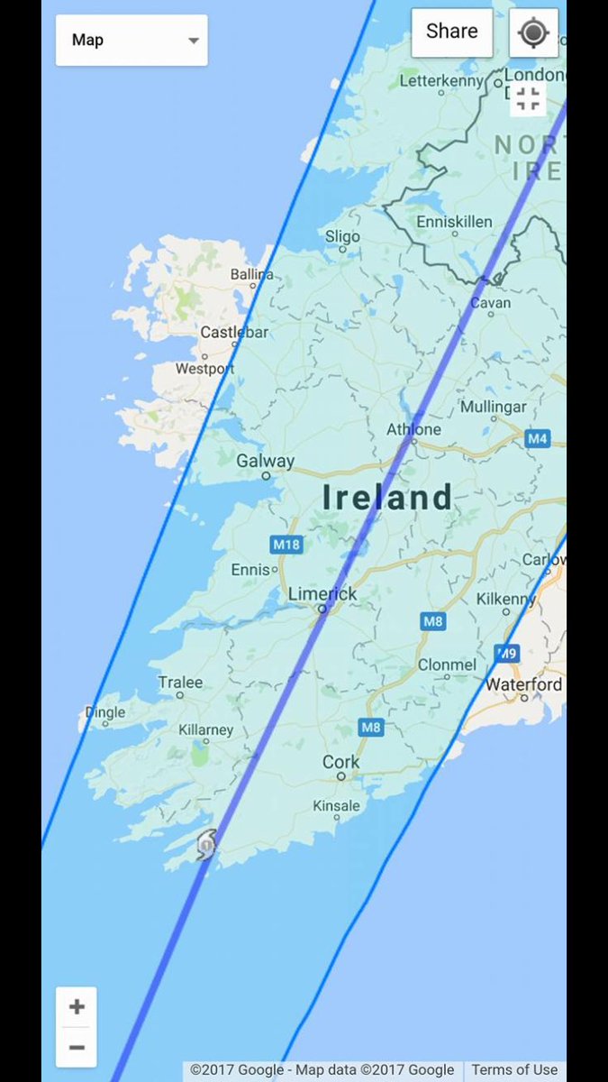 andriachristena's tweet photo. When your hubby tracks the eye of the Hurricane and its headed straight through you village #ophelia#freemount https://t.co/8xyU8P2adD