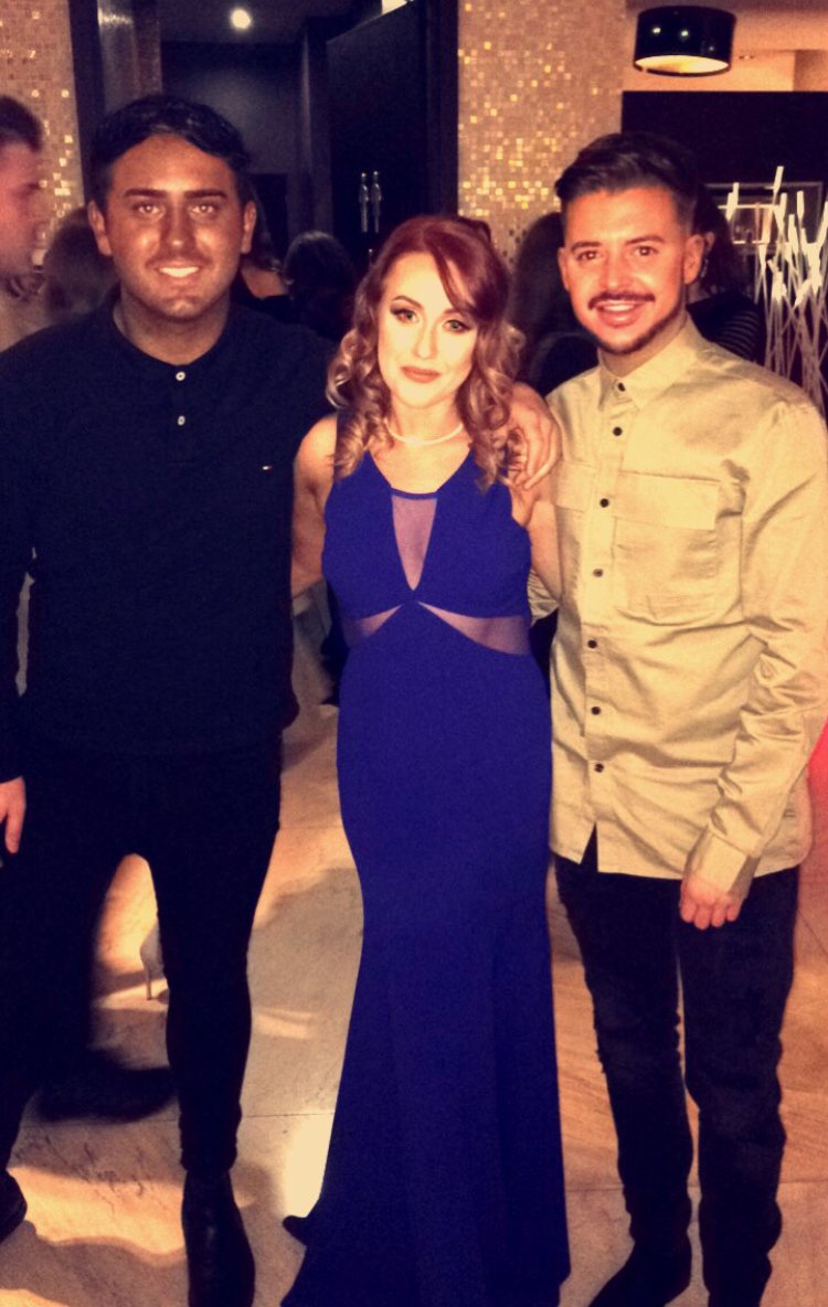 AmyWallace15's tweet photo. Gossy Awards with the two boyos in Dublin , what a night 😆 @hughie_maughan @ryruckledge https://t.co/L0TMiwy5Gv