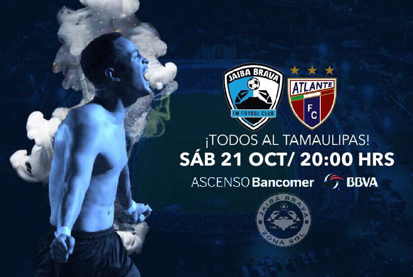 ZonaSolTM's tweet photo. NADIE SE QUEDA EN CASA 
¡TODOS AL TAMAULIPAS! 

 TM FÚTBOL CLUB vs Atlante FC

🌞 Sábado 21 Octubre 2017
🏟️ Estadio Tamaulipas
⏲️ 20:00 Hrs https://t.co/jvMxTkplSu