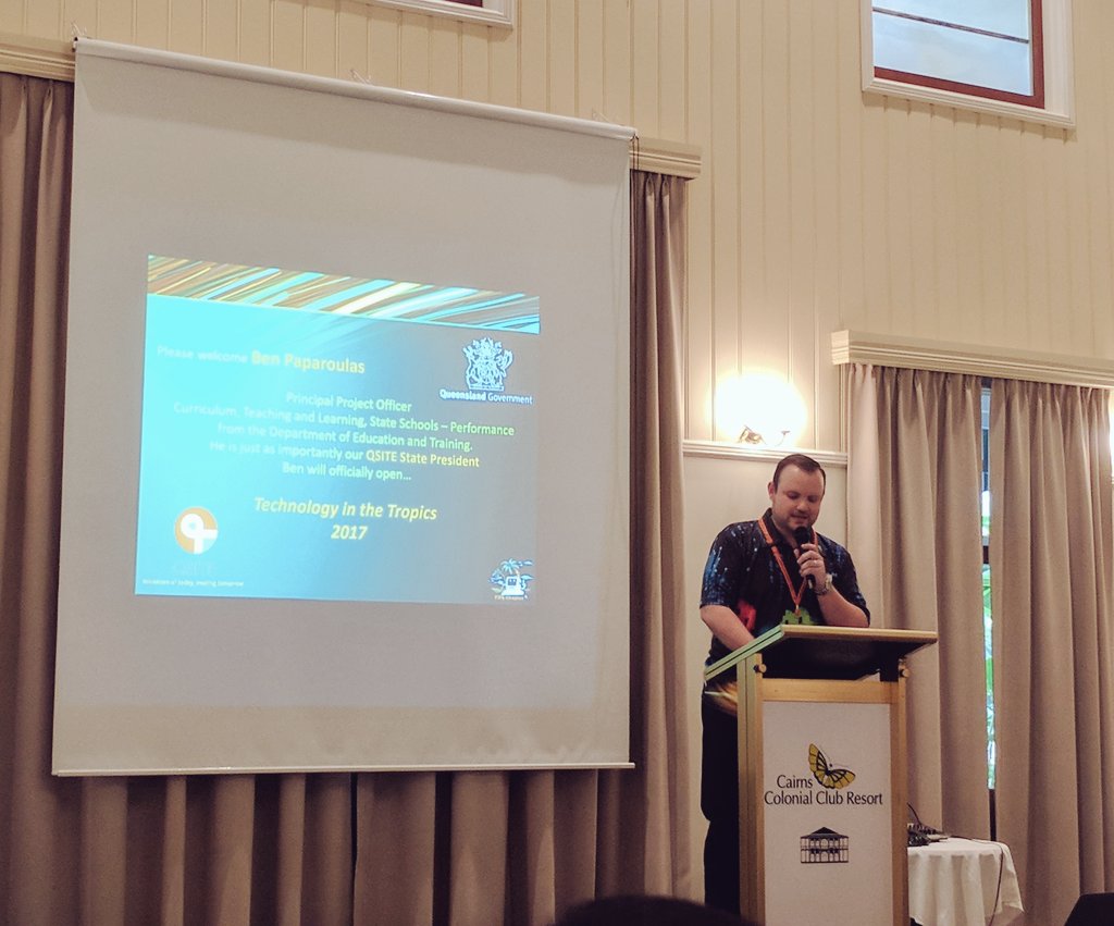 nickyringland's tweet photo. Our challenge is to equip students with the skills to become creators of tomorrow. #techinthetropics @BenPaparoulas @qsite https://t.co/tO4bv8vaok