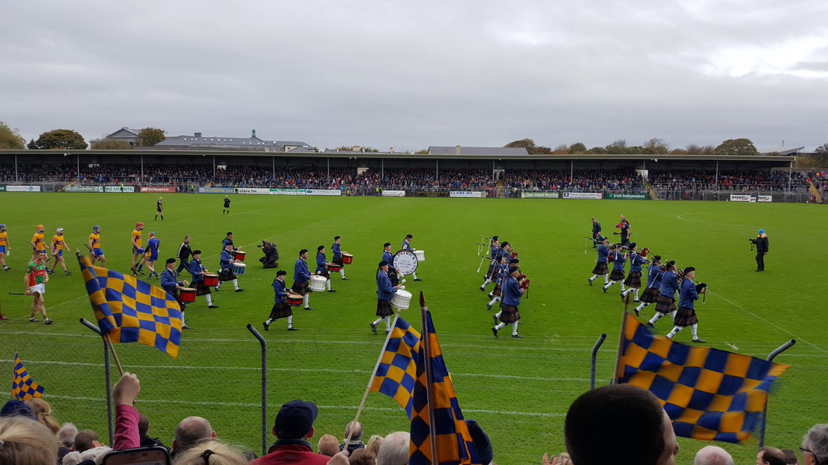 aquigney's tweet photo. Special day for Dad. 60 years a piper &amp; today he led his own parish @ClooneyQuinGAA at County final. He said it was his proudest day a piper https://t.co/dccTlCOjHJ