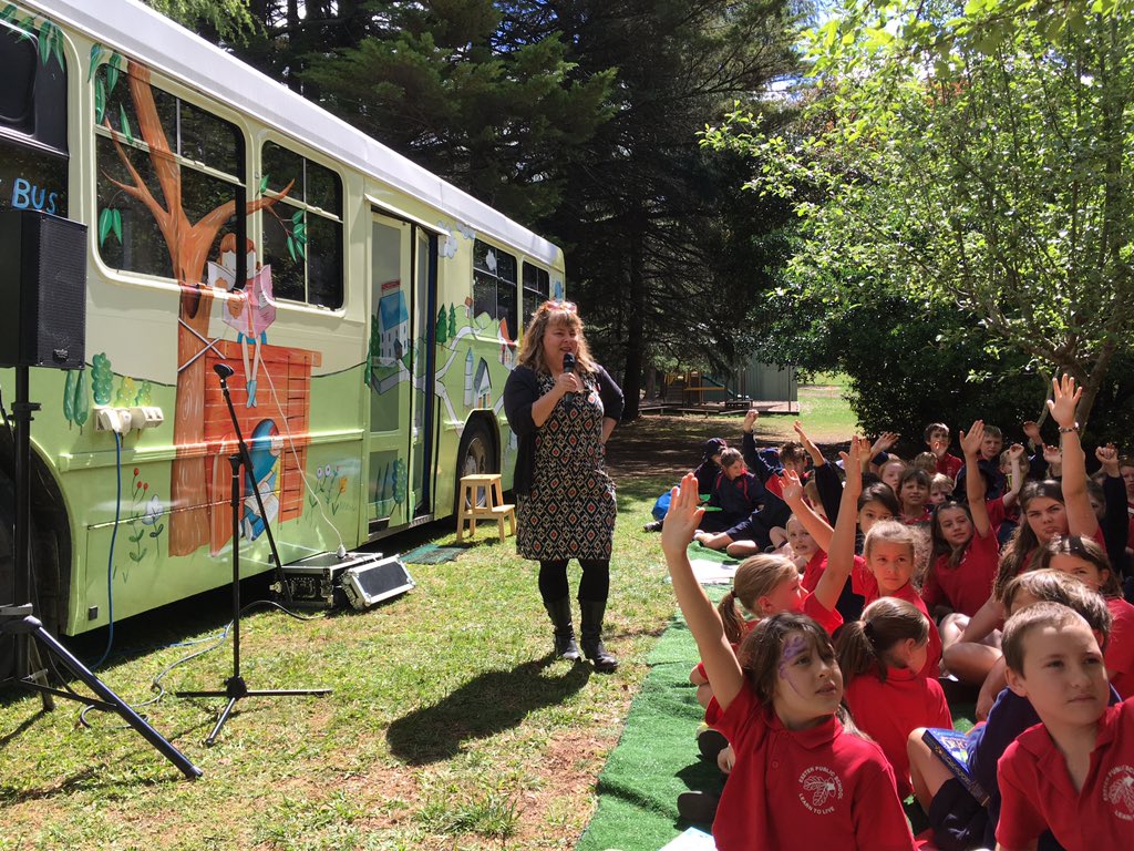 Russ the Story Bus visited today! #russthebus #sydneywritersfestival