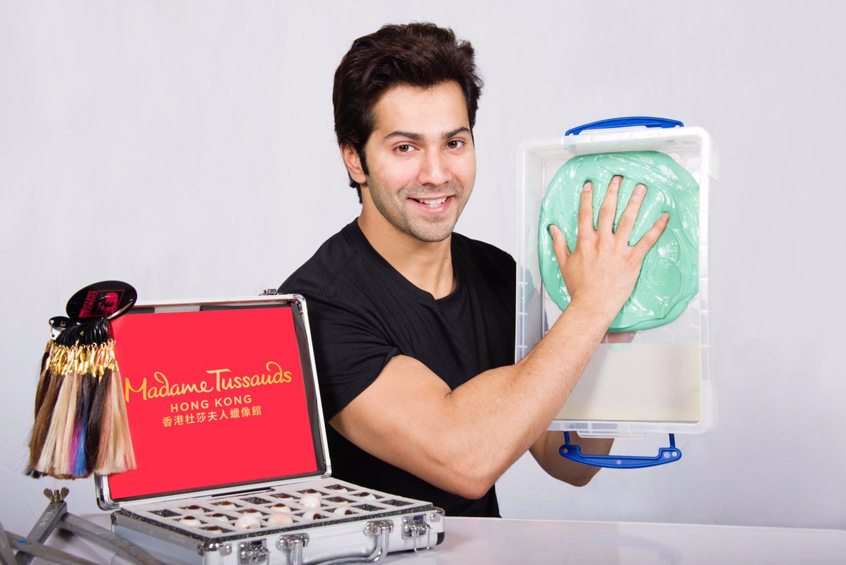 TussaudsHK's tweet photo. Bollywood superstar @Varun_dvn is having his world-first figure in @TussaudsHK. He will unveil his figure in Hong Kong in early 2018 too! https://t.co/yCMPd4QEYk