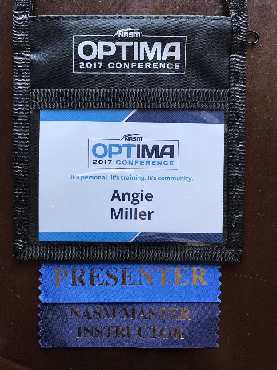 Its always humbling to be a part of this event &amp; sad when it’s over. #nasmoptima #nasmoptima2017 #angiemillerfitness #nasmmasterinstructor