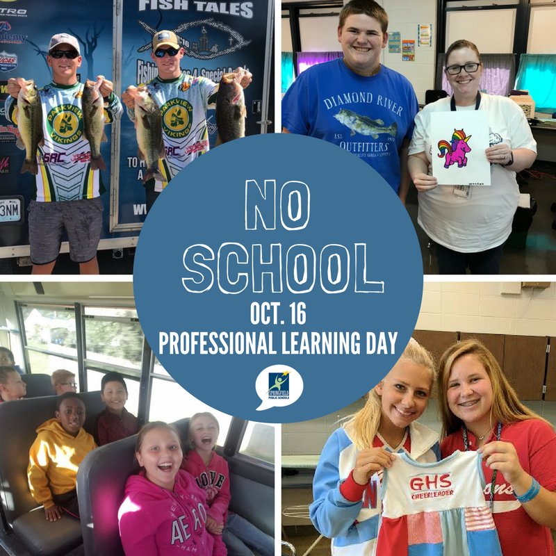 No school tomorrow! We'll see you Tuesday, students. #SGF