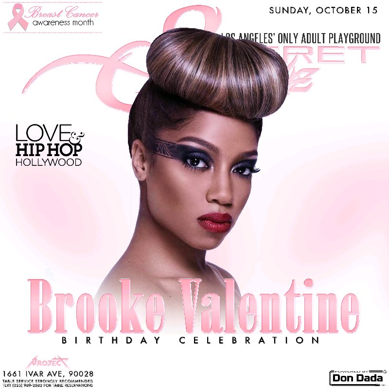 RealKendraLA's tweet photo. 2NITE 10pm #SecretSundayz 1661 Ivar Ave Birthday for #LHHH Artist @4everBrooke  #BREASTCANCERAWARENESS RSVP YOUR TABLE NOW txt323.989.2582 https://t.co/A7ExTYmVGM