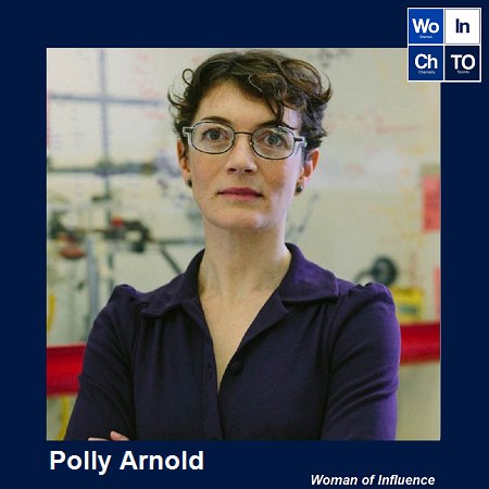 October's #WomenofInfluence is <a href="/ProfArno/">Polly L Arnold</a> - F-block chemist, founder of #SciSister, and speaker for #CICEGYLecture! See FB/IG for story+event