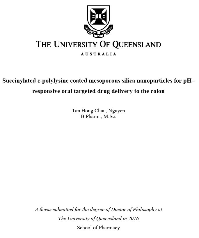 UQPharmacy's tweet photo. Well done Dr. Tan Nguyen! Awarded a PhD for your research into drug delivery systems that target the colon https://t.co/i5nGVIVRfu https://t.co/39GaMZvAki