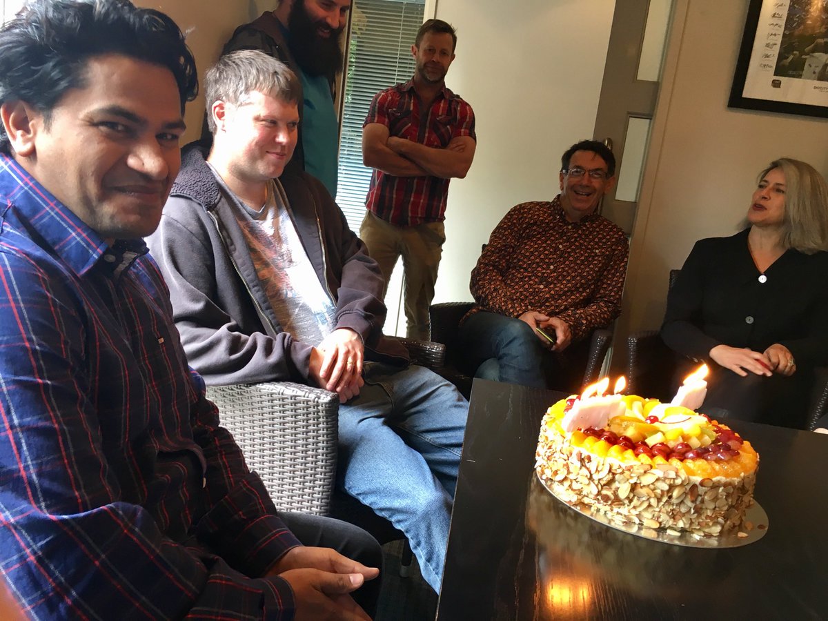 JohnLaw63149605's tweet photo. Birthday celebrations at Sales App Centre for two staff today. Happy Birthday to two of our Dev team, Vik and Simon. https://t.co/EDVuJ67sEK