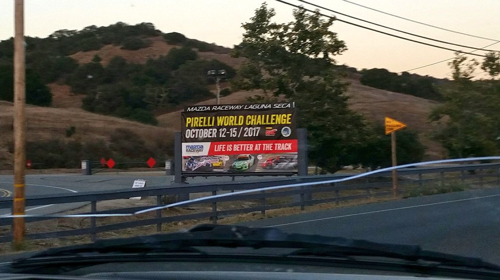 JPrusia's tweet photo. Leaving @MazdaRaceway. See you next year!!! #MazdaRaceway #Cal8h #INTGTC #California8Hour #PWCMRLS #PirelliWorldChallenge #PirelliWC #PWC https://t.co/Ka125e0Mu9