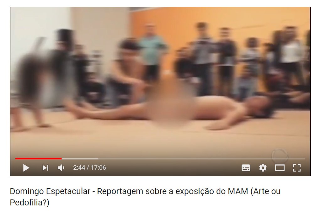Link p reportagem completa da RECORD sobre a erotização d crianças através da arte. Vale conferir #ParabensRecord 
youtu.be/YwwsLxExJU0
