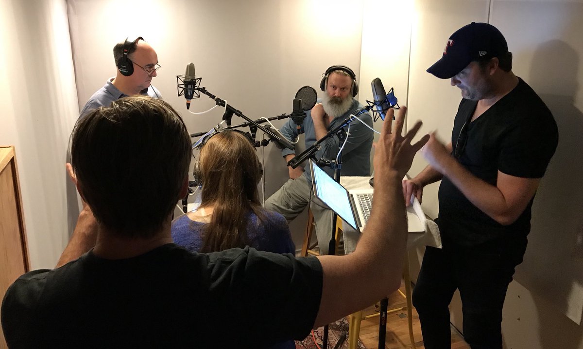 AirshipFM's tweet photo. More amazing work from (L-R) Kent Williams, @JessRenRuss, Jeremy Schwartz, Steven Walters, and @RobMcCollum (directing). https://t.co/8XF8GOmazC