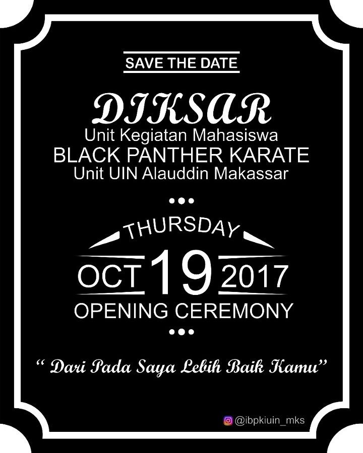Ikzan_010's tweet photo. Save The Date
#ibpkiuin_mks
#osh
#blackpanther https://t.co/5ZmXlUq9ED