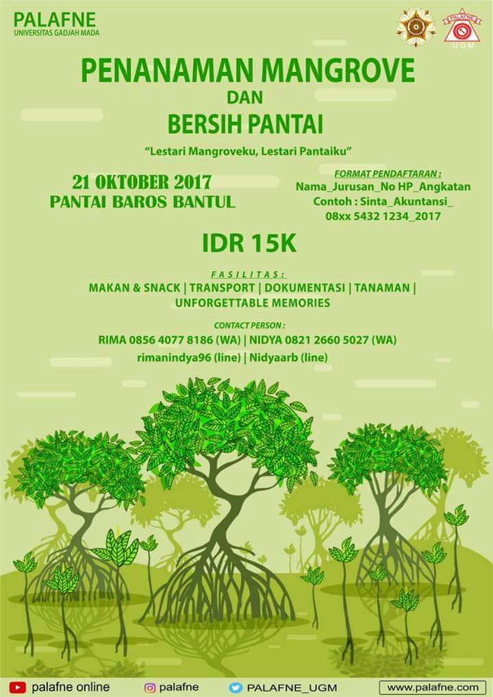 Salam Lestari,
Hallo Mahasiswa/i DEB SV UGM yang berbahagia,
Palafne lagi ada acara nih.. Cek posternya ya..
Salam Lestari.
