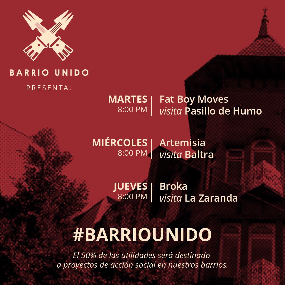 Arrancamos el  martes 17 con las "VISITAS" en el <a href="/pasillodehumo/">Pasillo de Humo</a> recibiendo <a href="/FBMrest/">Fat Boy Moves</a> vengan para mover #romacondesa  barriounido #aquiestoy