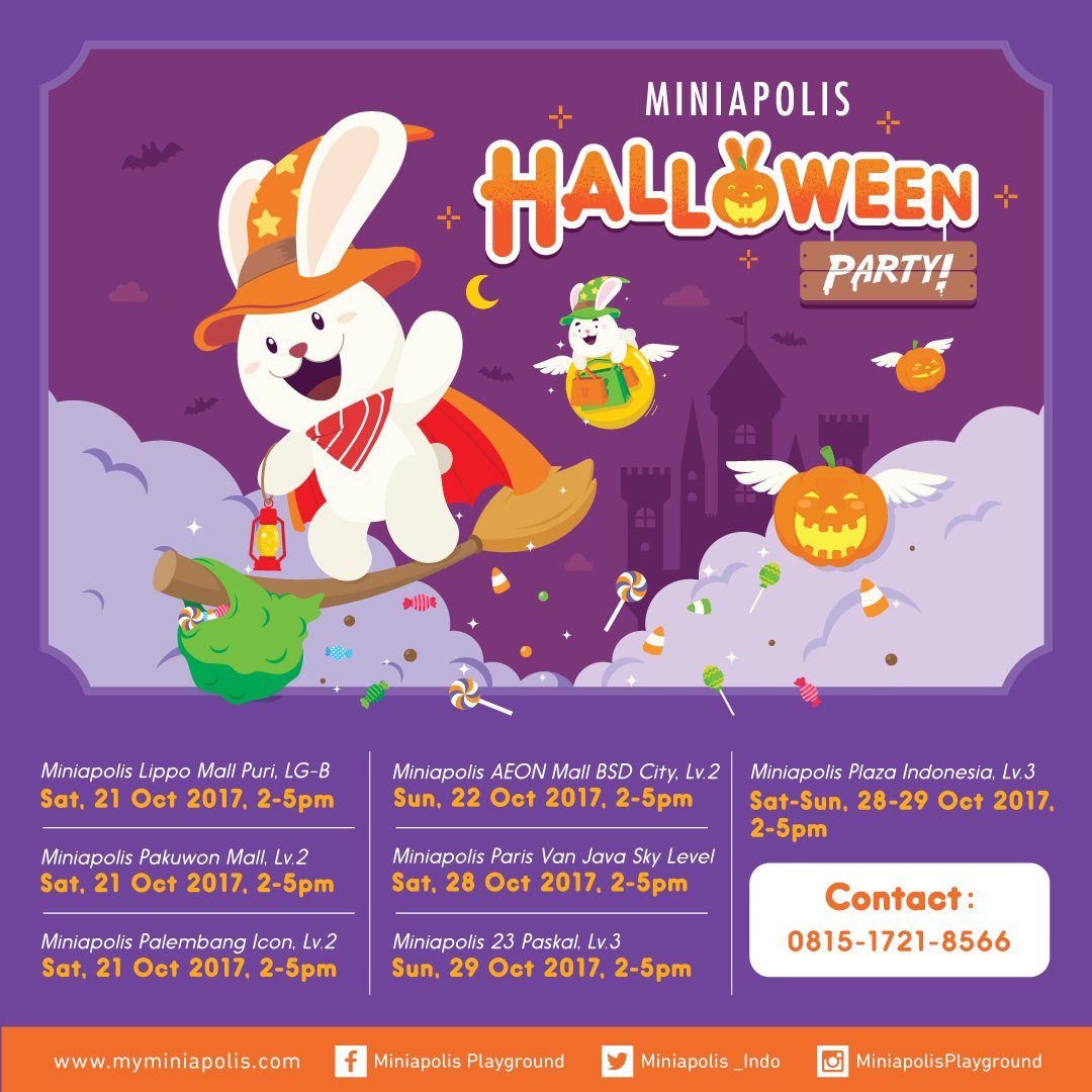 B000! Are you ready to join #MiniapolisHalloweenParty 2017? Info: 081517218566   bit.ly/2xrUZdl