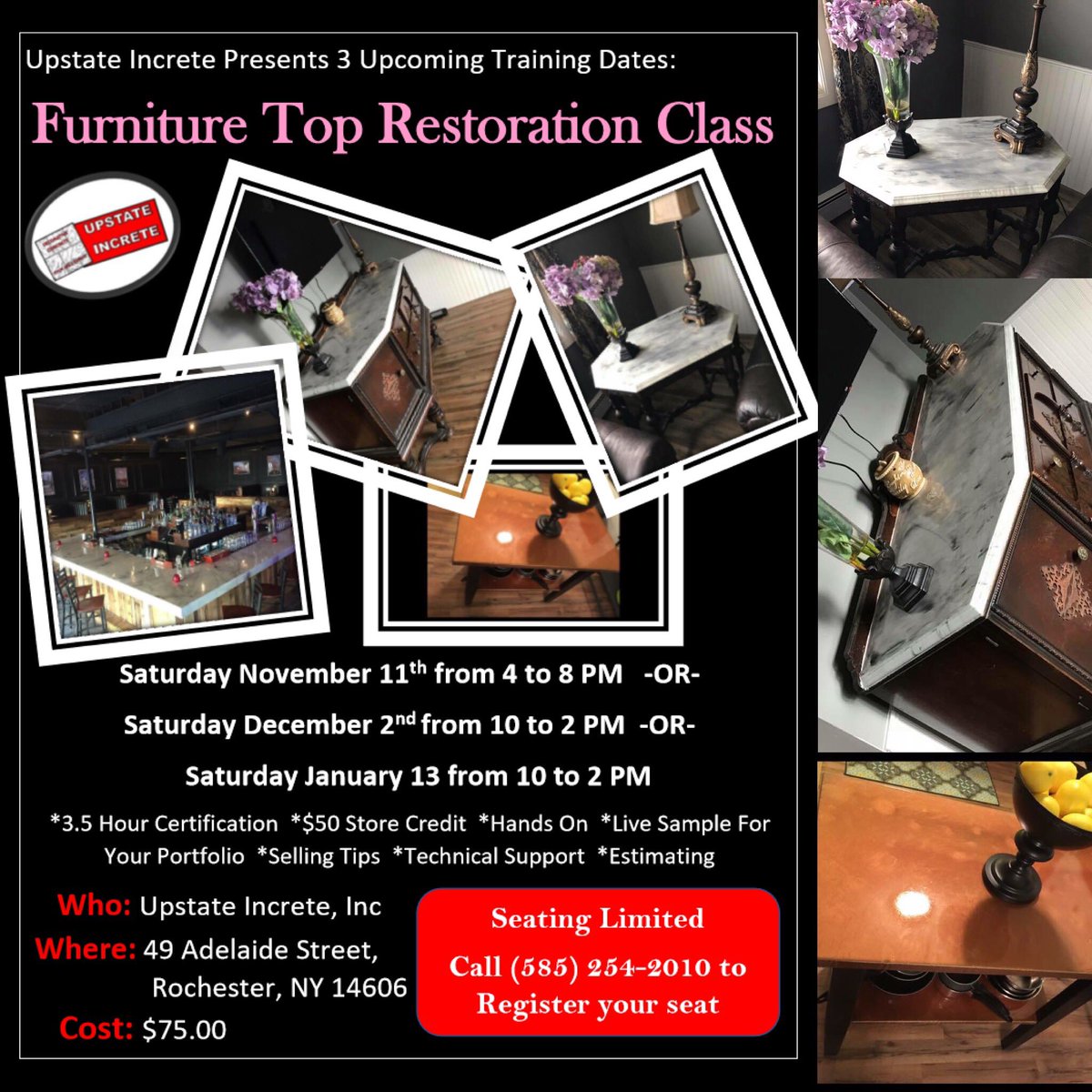 increteonline's tweet photo. #training #furniturerestoration #increteonline #epoxy #decorativecoatings #DIY https://t.co/a9wFbzgJVD