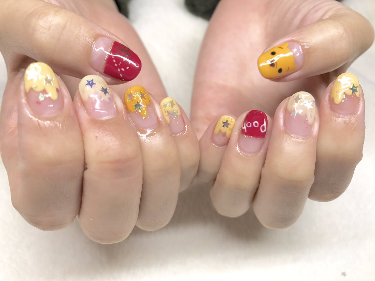 ｎａｉｌ プラス ネイル Ar Twitter ディズニーランド楽しんで来てくださいね いつもありがとうございます ディズニーネイル プーさんネイル 千葉市緑区ネイルサロン ジェルネイルデザイン ネイルデザイン ネイルキャンペーン ネイルサロン千葉市