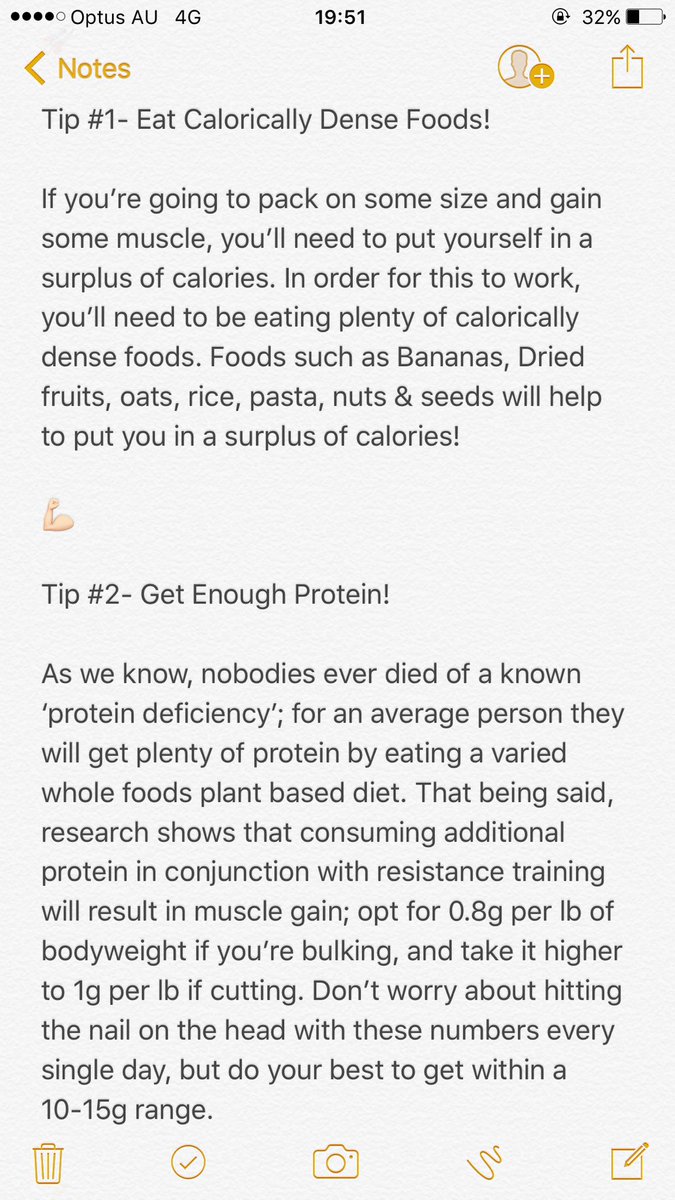PFMuscle's tweet photo. Build muscle easily with these 4 tips! For a more in depth explanation see my second picture post 😄🌱💪🏻#vegan #veganfitness #veganmuscle https://t.co/IpqtgWy2ow
