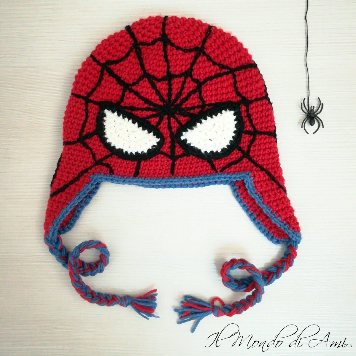 crochet spiderman hat