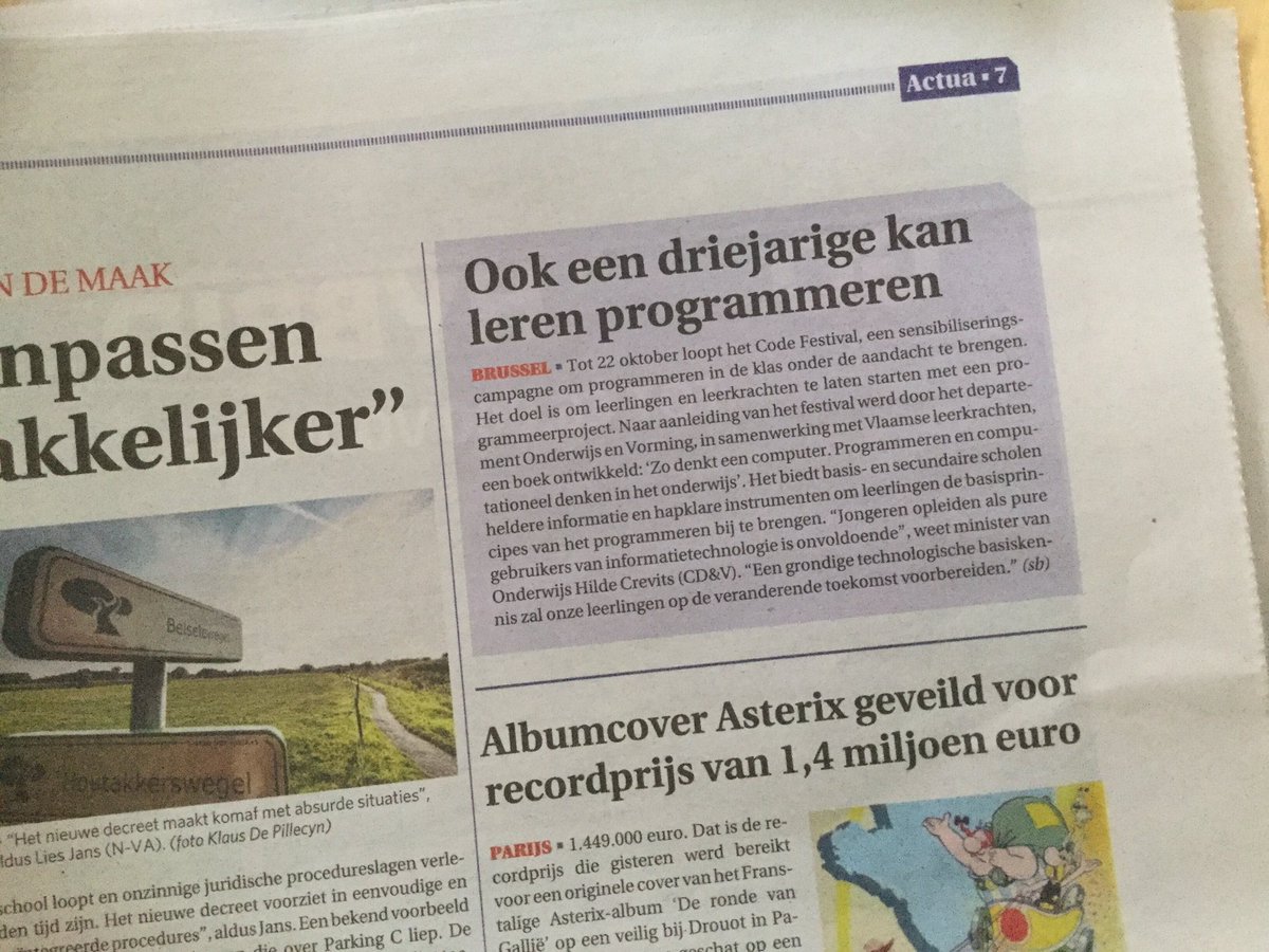 DecraemerJan's tweet image. Principes van #ComputationeelDenken en #programmeren op het #codefestival in Brussel @FCL_VL. Nu nog in de #eindtermen