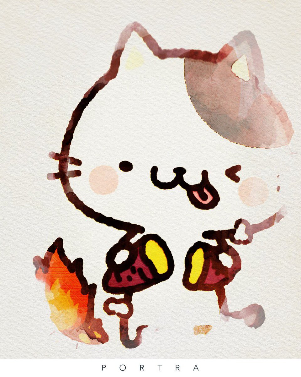ザッキー V Twitter 水彩加工アプリ面白い ザキ絵 イラスト好きな人と繋がりたい Portra