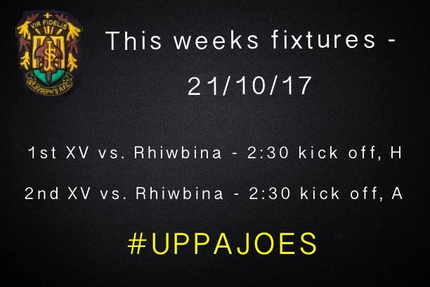 St_JosephsRFC's tweet photo. FIXTURES THIS SATURDAY: two big games against @RhiwbinaRFC, lots of support would be appreciated by all players! https://t.co/lljLgn0iCp
