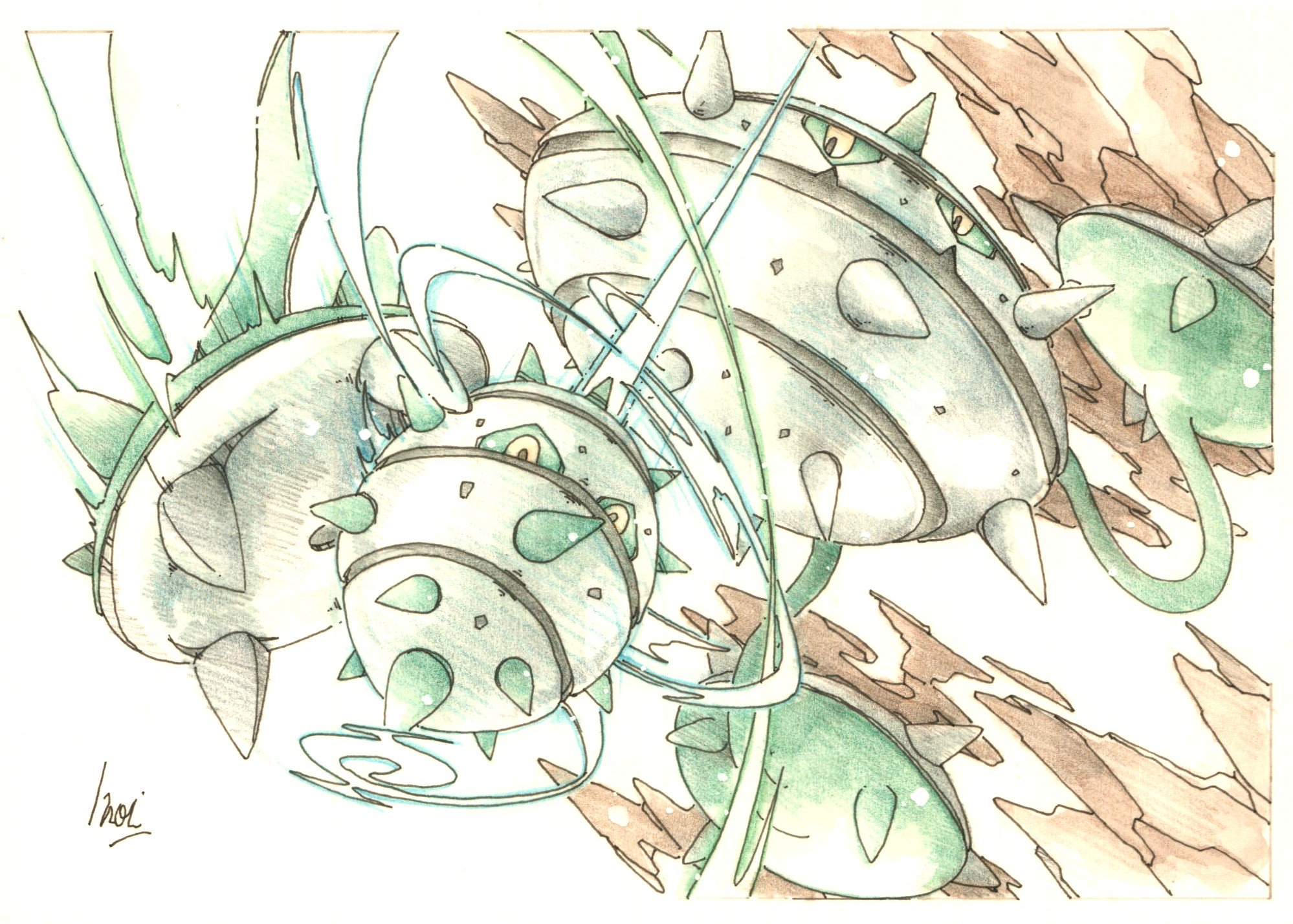 تويتر Inori على تويتر 今日のポケモン図鑑 ｎｏ ５７５ テッシードの ジャイロボール ナットレイの パワーウィップ T Co Xpzvuj5skz